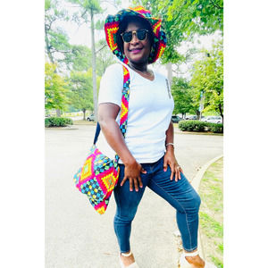 Brimmed Hat and Messenger Bag